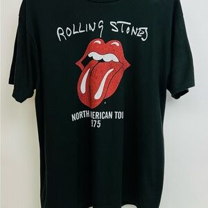 3/$20 Retro Rolling Stones Black and White Logo Tee